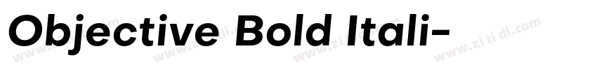 Objective Bold Itali字体转换